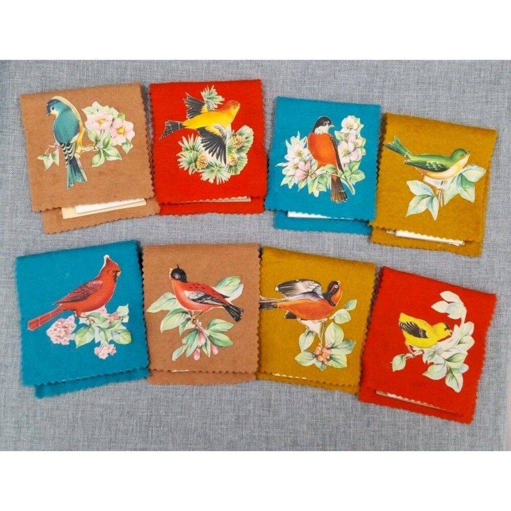 VTG Handcrafted Pack of 8 Two Table Progressive Bridge Score Pads Tallies Birds